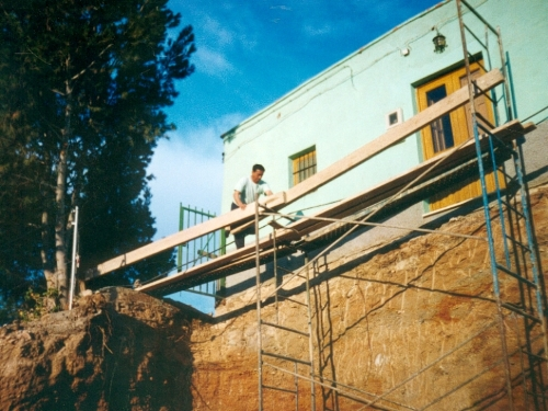 Excavating the foundation (January 1999)