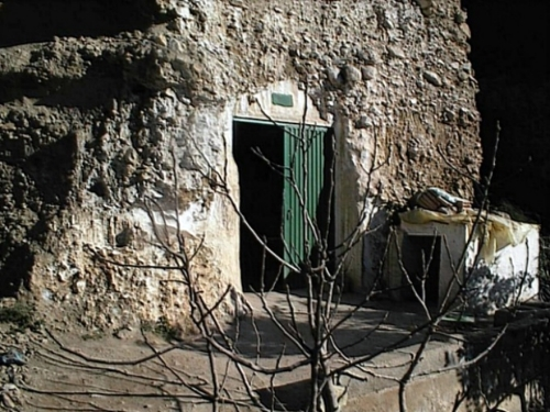 Our cave for agricultural equipment (February 3, 2000)