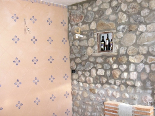 Kitchen wall incorporating an old window (December 24, 2004)