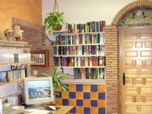 Decorating the study (former living room) (March 17, 2005)