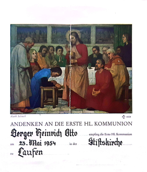 Recuerdo de la Primera Comunión (23/05/1954)