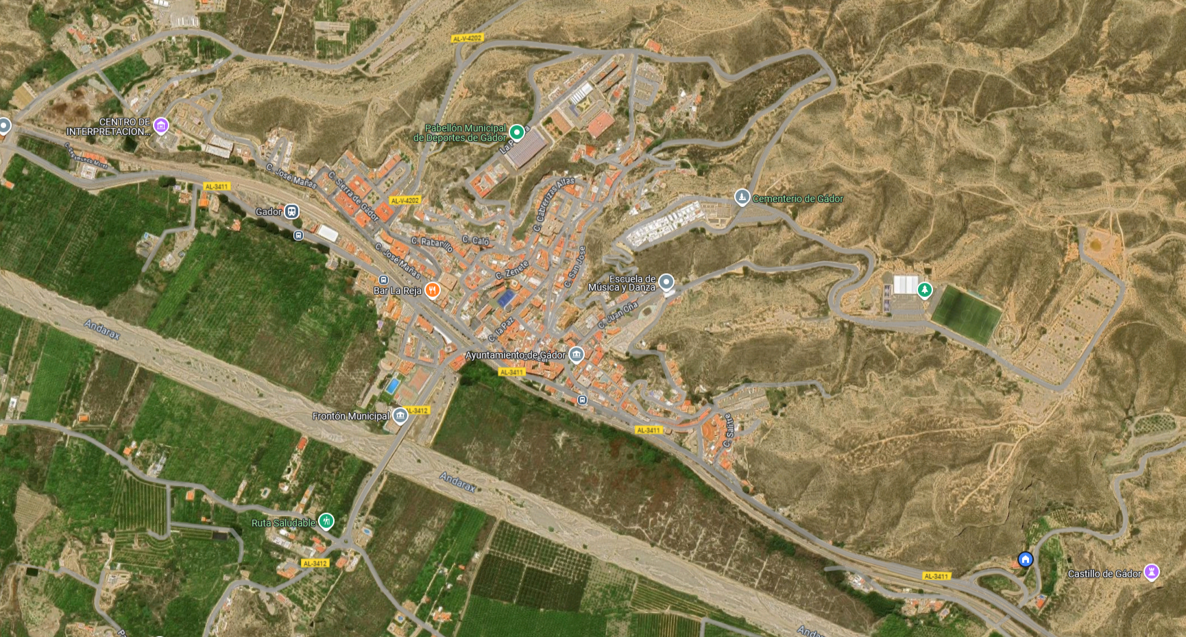 El municipio de Gádor © Google