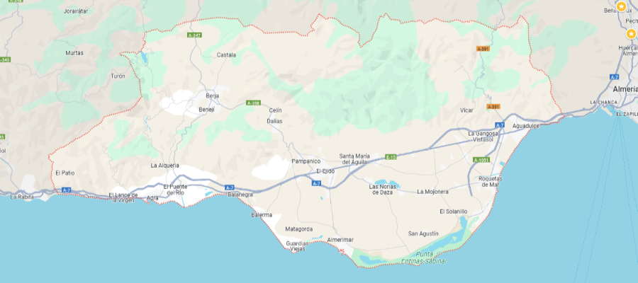 Poniente Almeriense © Google Maps