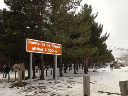 Puerto de la Rágua en invierno