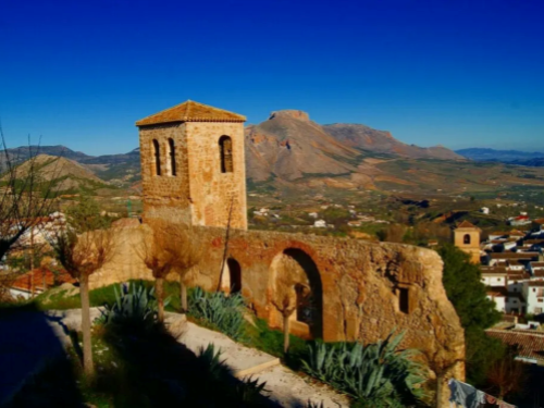 Vélez Blanco, vista desde la iglesia de la Magdalena a la antigua morería musulmana
